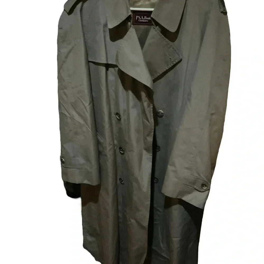 Jos. A. Bank Clothiers Trench Coat with Belt Sz 40R - Picture 2 of 7